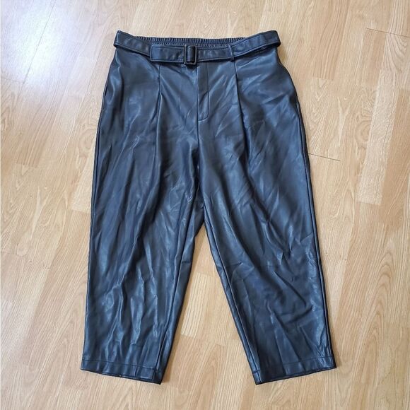INC International Faux-Leather Belted Pants sz  2X - Picture 4 of 12